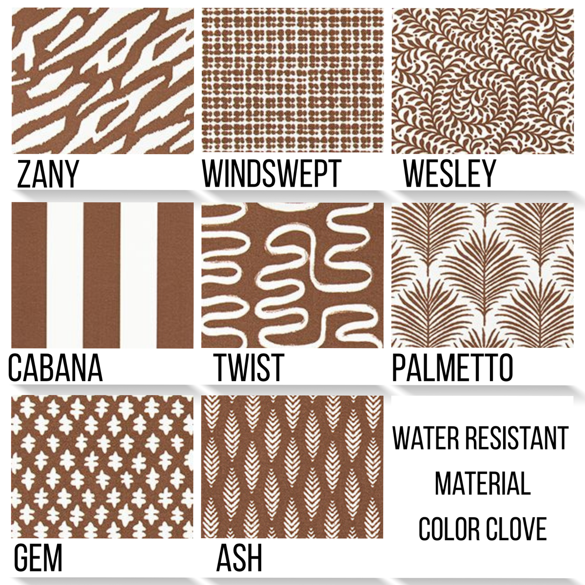 Clove Collection – Custom Outdoor Cushion Covers