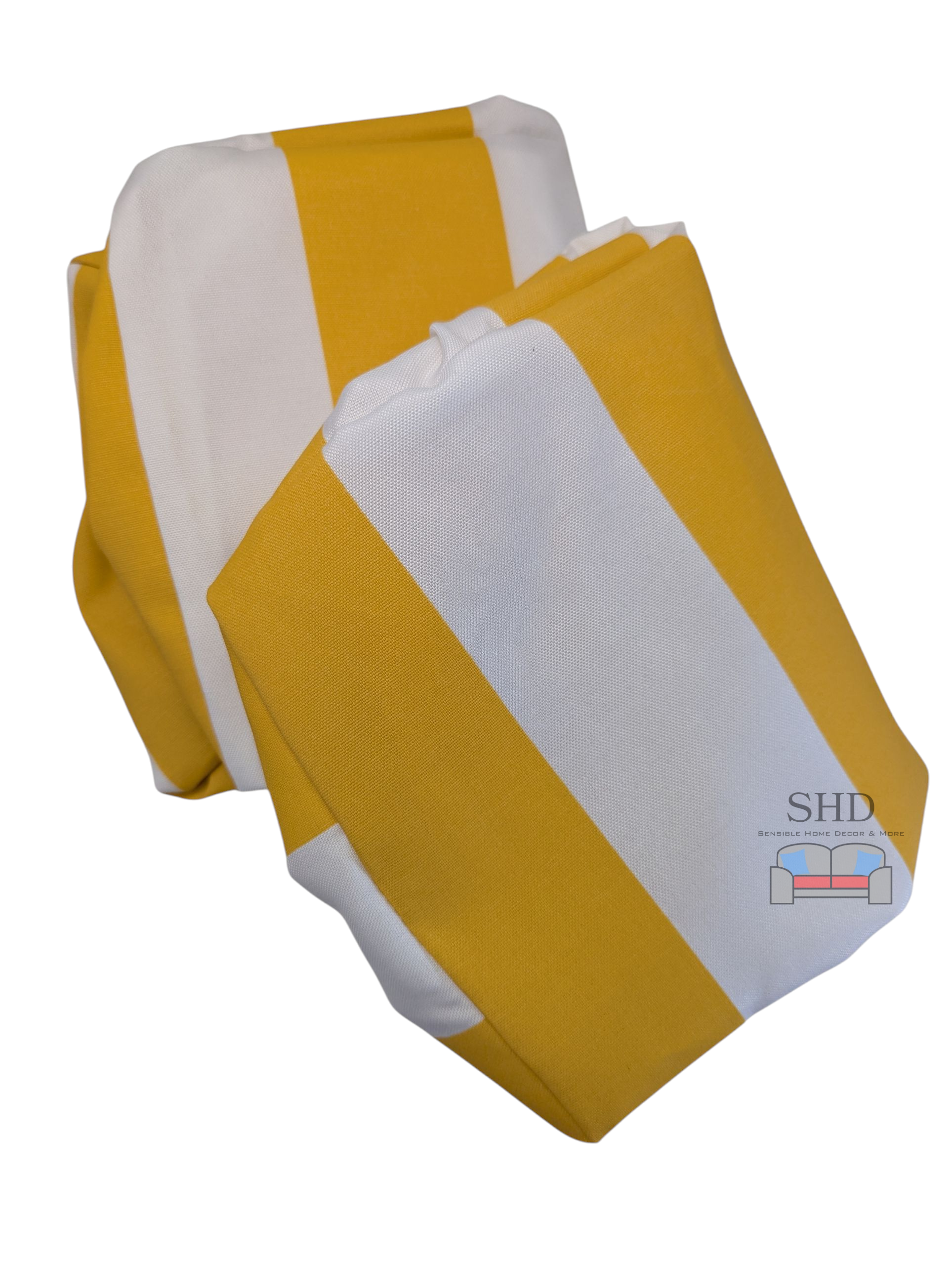 Custom Water Resistant Elastic Fitted & Protective Cushion Cover - Cabana Stripe