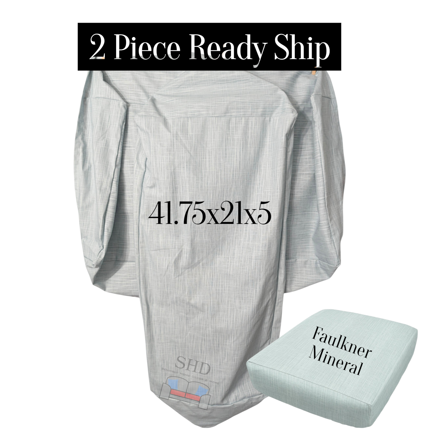 *Pre-Made Ready Ship* 2 RV Seat Cushion Covers (41.75x21x5 inches)