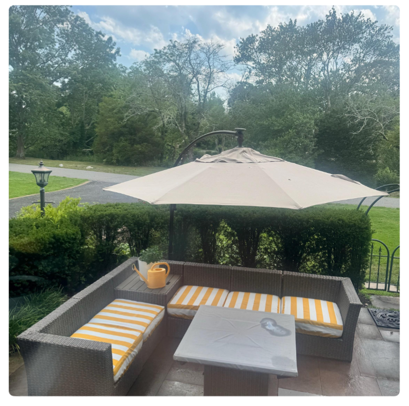 Outdoor Patio Custom Water Resistant Elastic Fitted & Protective Cushion Cover - Cabana Stripe