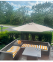 Outdoor Patio Custom Water Resistant Elastic Fitted & Protective Cushion Cover - Cabana Stripe