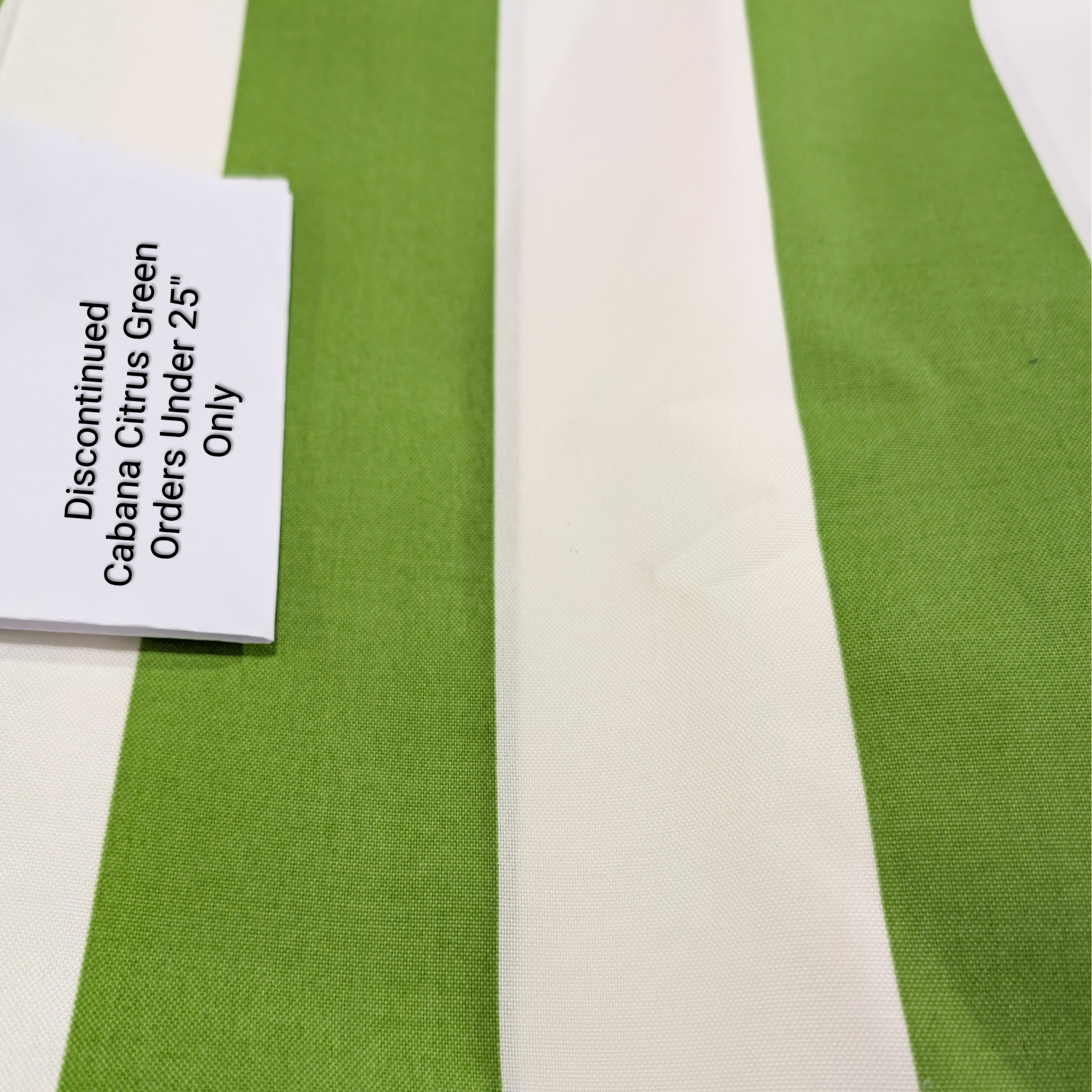 25" Under & Pillow Cover | Cabana Citrus Green Fabric Water Resistant - Create Your Own