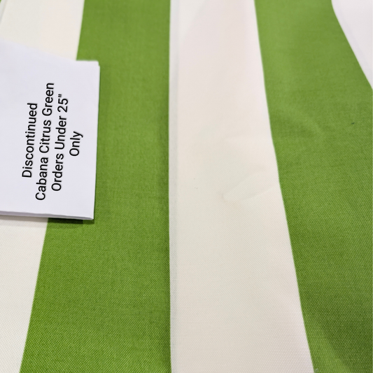 25" Under & Pillow Cover | Cabana Citrus Green Fabric Water Resistant - Create Your Own