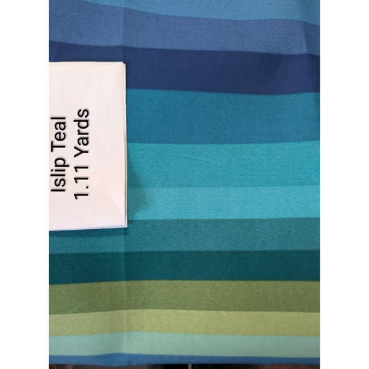 1.11 Yards | Islip Teal Fabric Water Resistant - Create Your Own