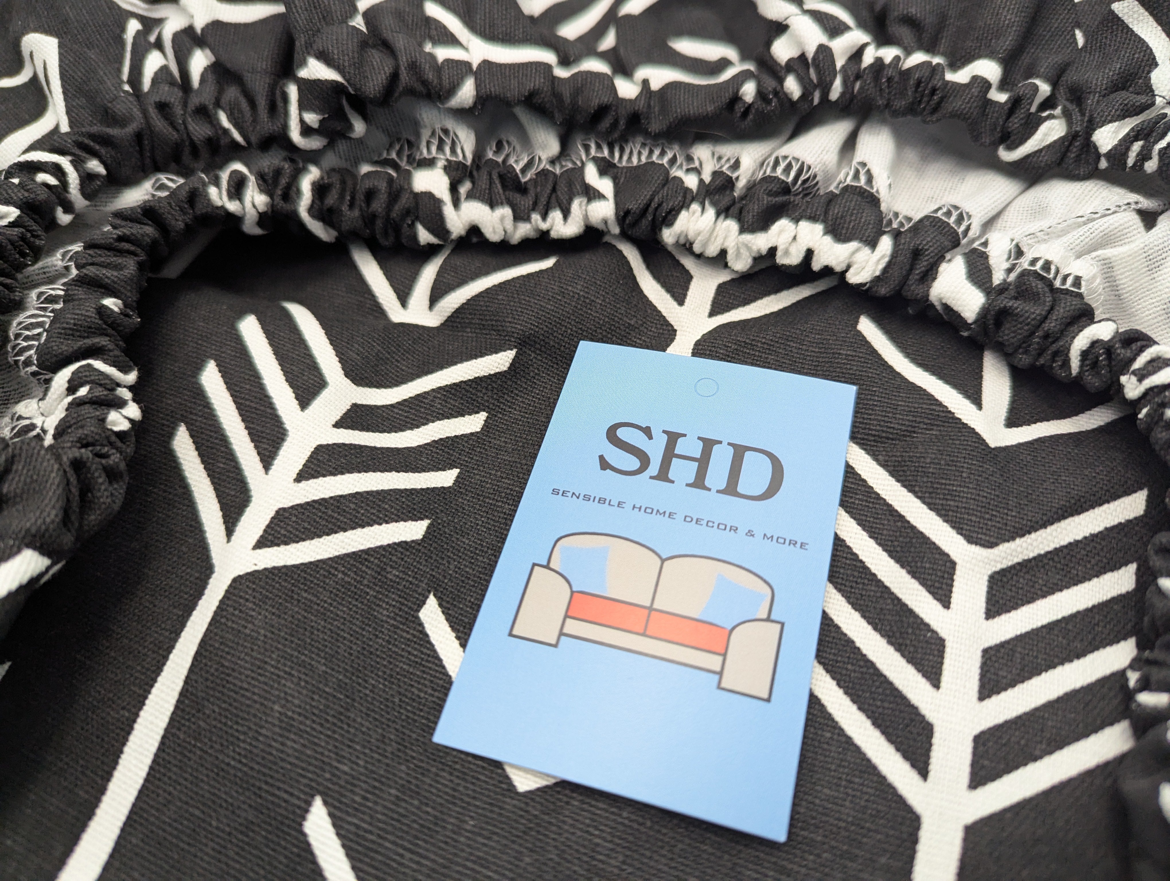 *Pre-Made Ready Ship* RV U-Shape Dinette Bundle 8 Piece Elastic Fitted Cushion Covers - Black Arrows