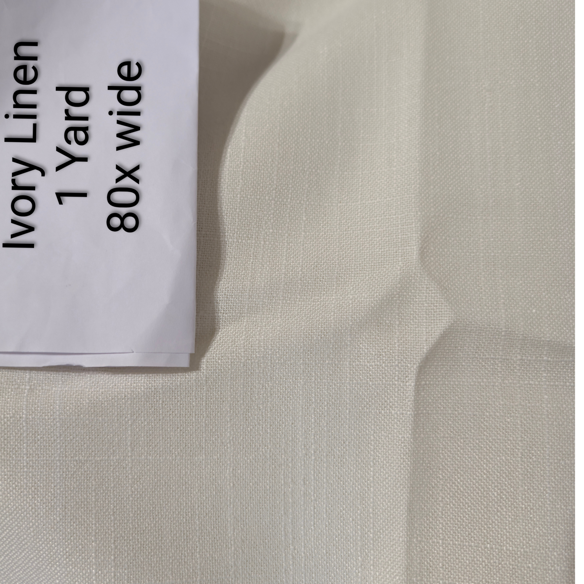 1 yard x 80" wide | Ivory Linen Fabric - Create Your Own