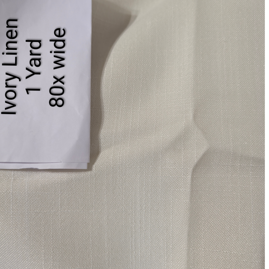 Ivory Linen Fabric - Create Your Own (1 yard x 80" wide)