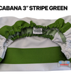 Outdoor Custom Water Resistant Elastic Fitted & Protective Cushion Cover - Cabana Stripe
