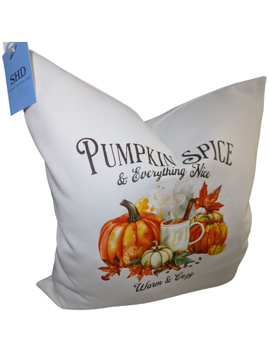 PUMPKIN Spice Fall Pillow Cover