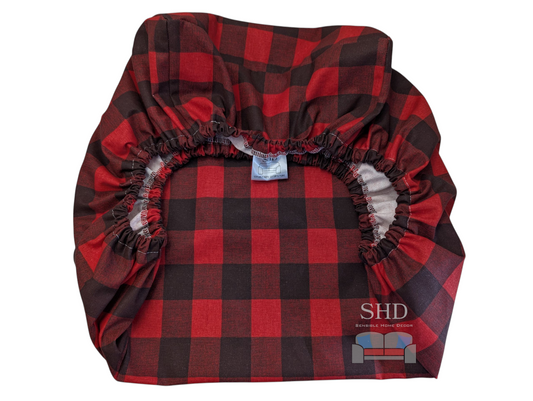 Custom Elastic Fitted & Protective Cushion Cover - Small Gingham Check