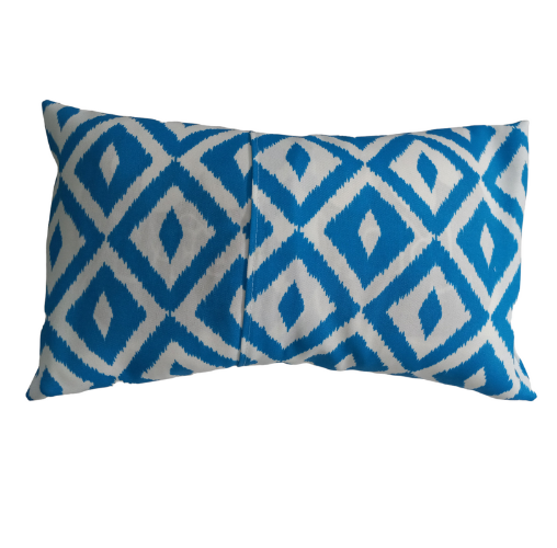 Aztec Ocean Water Resistant - Indoor/Outdoor Throw Pillow Cover - Blue Collection