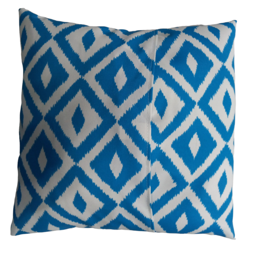 Aztec Ocean Water Resistant - Indoor/Outdoor Throw Pillow Cover - Blue Collection