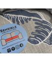 Beach Treasure Slub Custom Elastic Fitted Cushion Cover, Protective Couch Cushion Cover, Replacement Cushion Cover