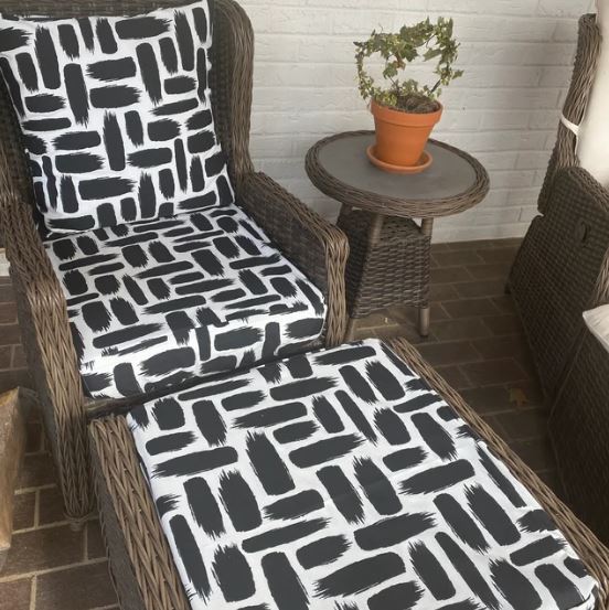 Custom Water Resistant Elastic Protective Cushion Cover - Baja Mid Modern