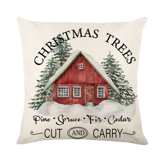 Christmas Trees Cut & Carry Pillow Cover