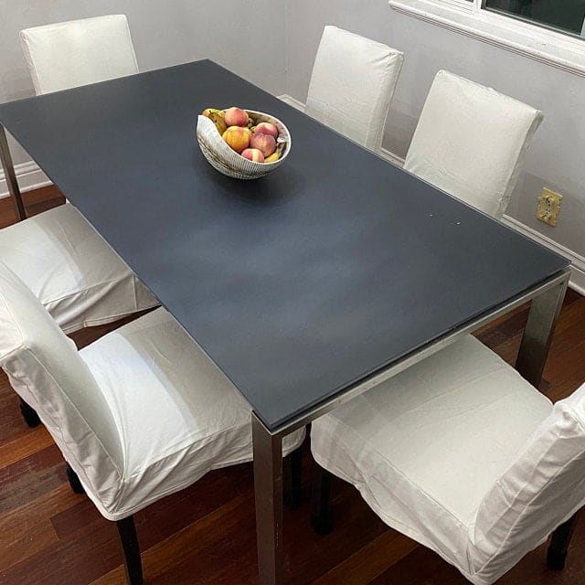 Custom Dining Chair Slipcover - Durable Duck Canvas in Choice of Solid Color