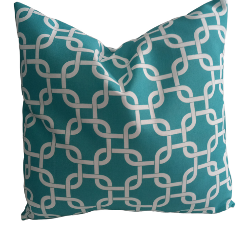 Gotcha Ocean Water Resistant - Indoor/Outdoor Throw Pillow Cover - Blue Collection