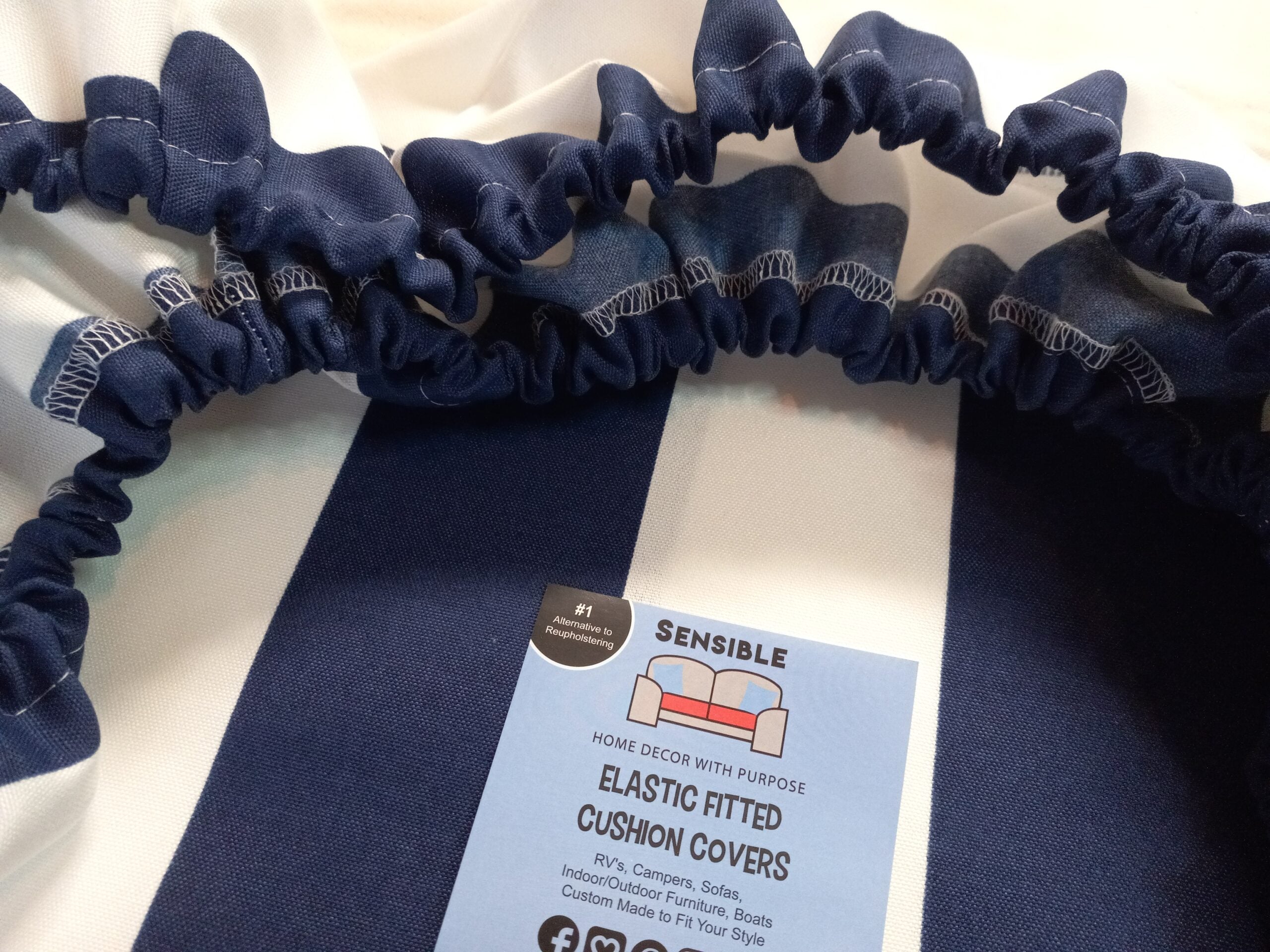 Custom Water Resistant Elastic Fitted & Protective Cushion Cover