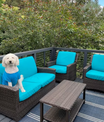 Custom Outdoor Elastic Fitted & Protective Cushion Cover - Veranda Solid