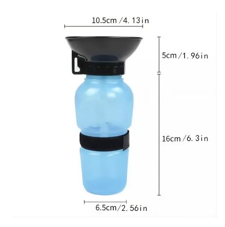 Travel Dog or Cat Water Bottle, Plastic Water Bottle 500ml