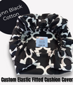 Fynn Cotton Fabric for Custom Elastic Fitted Cushion Cover - Choice of Color