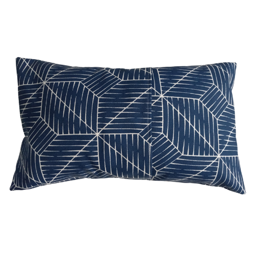 Pivot Navy Water Resistant - Indoor/Outdoor Throw Pillow Cover - Blue Collection