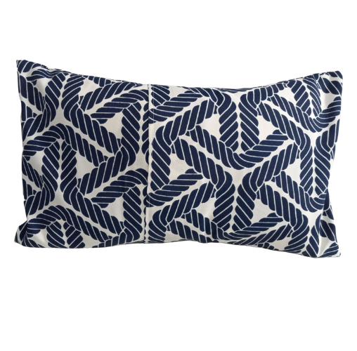 Topsoil Navy Water Resistant - Indoor/Outdoor Throw Pillow Cover - Blue Collection