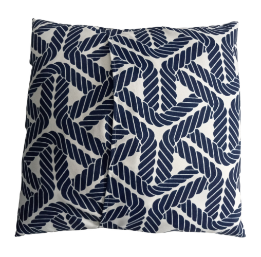 Topsoil Navy Water Resistant - Indoor/Outdoor Throw Pillow Cover - Blue Collection