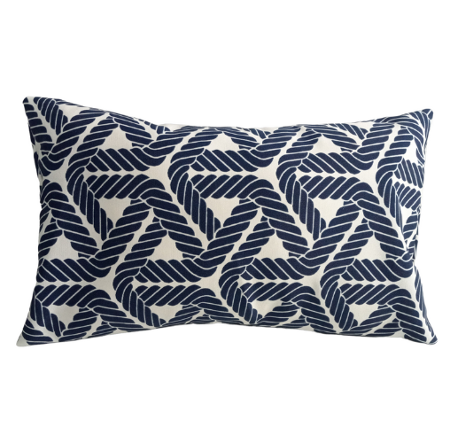 Topsoil Navy Water Resistant - Indoor/Outdoor Throw Pillow Cover - Blue Collection