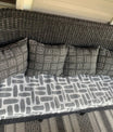 Custom Water Resistant Elastic Protective Cushion Cover - Baja Mid Modern