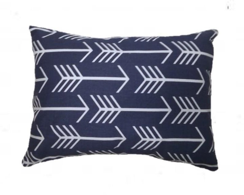 Blue Arrow Throw Pillow Cover